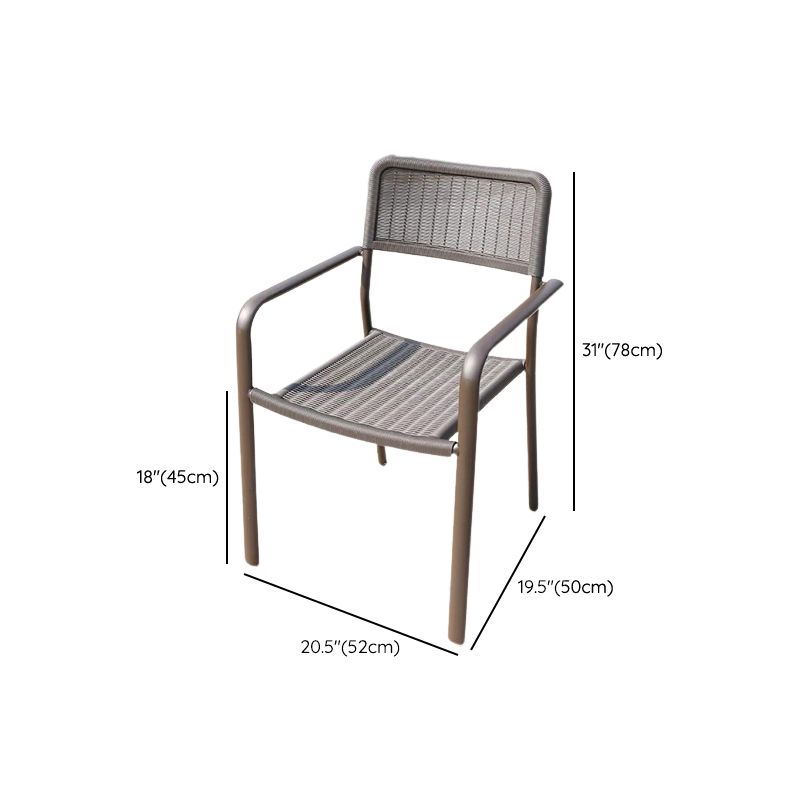 Contemporary Style Arm Chair Plastic Dining Accent Chair for Dining Room