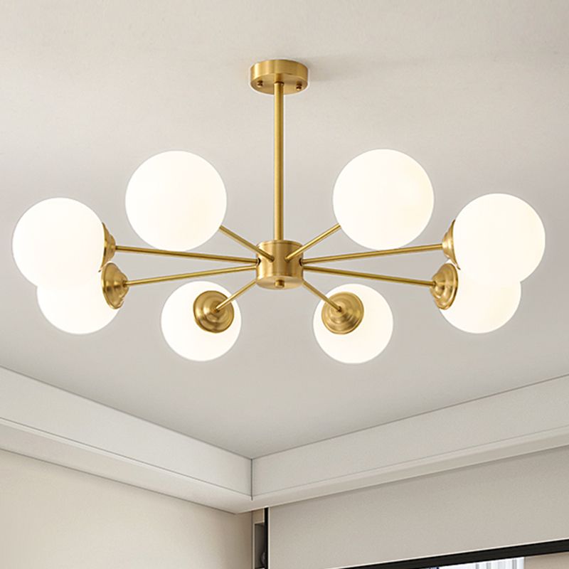 Metal Chandelier Light Fixtures Multi-Head Suspension Pendant Lamps for Living Room