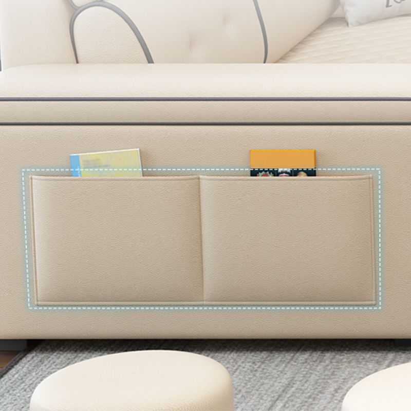 Contemporary Sofa Faux Leather U-Shaped Modular Furniture Sectionals