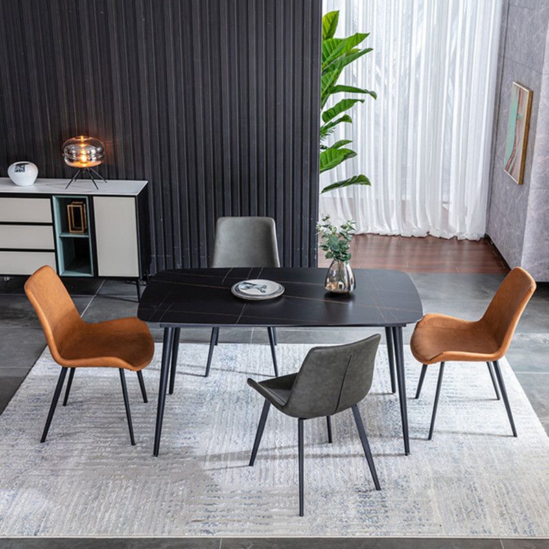 Minimalist 1/2/5/7 Pieces Dining Table Sets Sintered Stone Dining Table Set with Chair