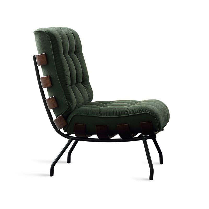 Contemporary Solid Color Upholstered Chair 4 Legs Armless Chair