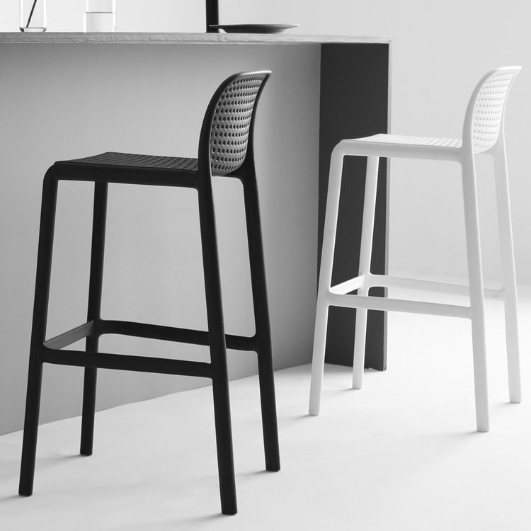 Modern Style Bar-stool Plastic Counter Bar Stool with Plastic Legs for Restaurant