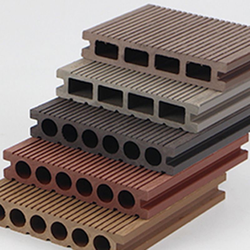 Deck Plank Interlocking Wood Stripe Pattern Outdoor Flooring Deck Plank 5-Pack