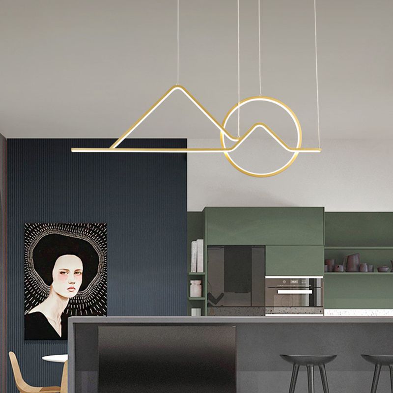 Modern Singularity LED Linear Pendant Light Aluminium Ceiling Light for Dining Room