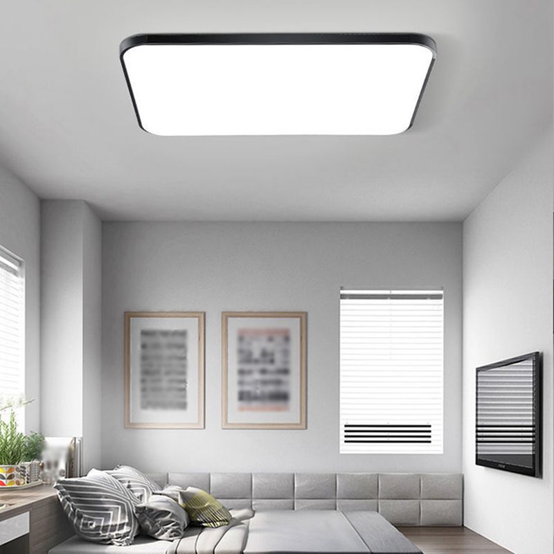 Lámpara de techo con forma geométrica, aluminio moderno, 1 luz, montaje empotrado para dormitorio
