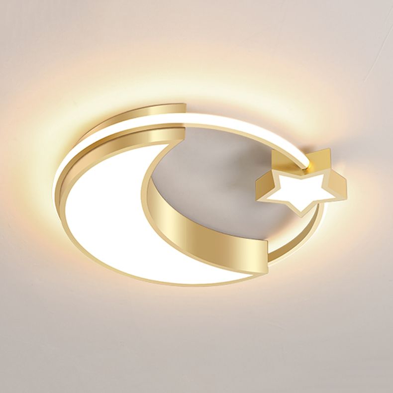 Circle Kids Room Ceiling Mounted Light Metal LED Modern Ceiling Lamp