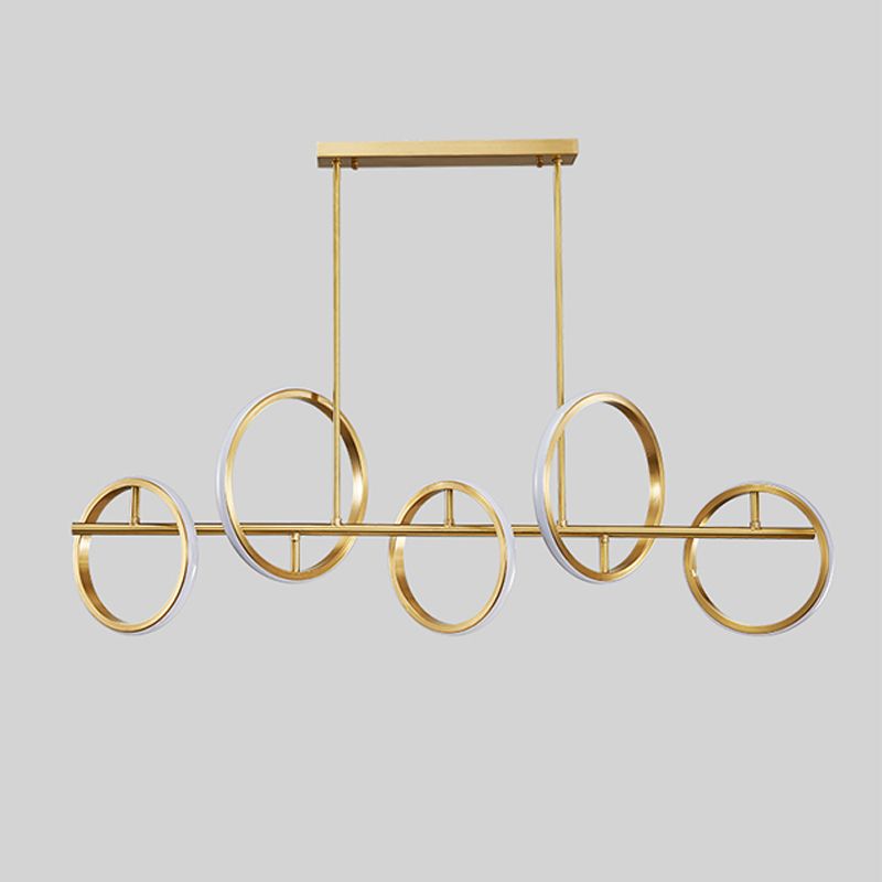 Circle Chandelier Light Fixtures Contemporary Metal Pendant Lights for Kitchen Island