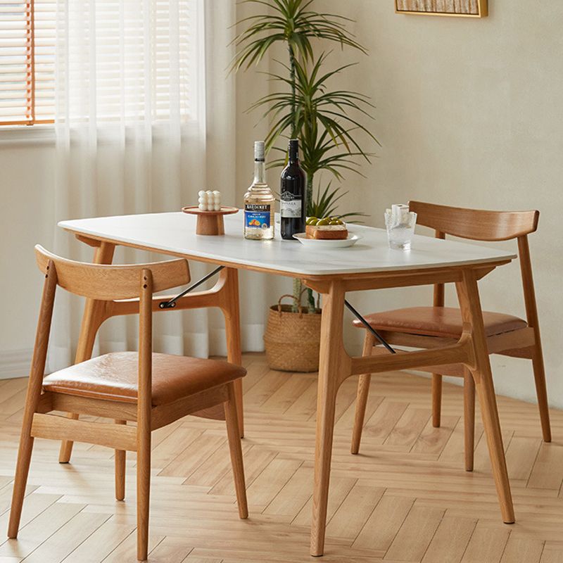 Modern Dining Table Set 1/3/4/5 Pieces with Wood Base Kitchen Furniture Set