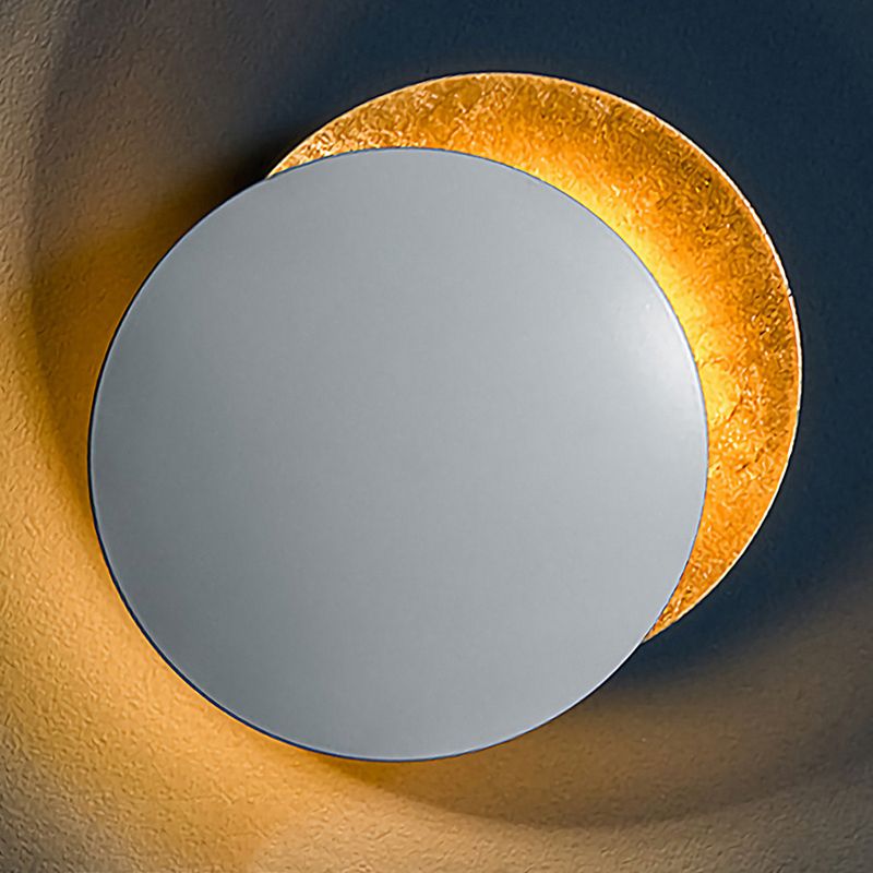 1-Light Wall Sconce Modern Led Wall Mount Lamp with Metal Shade for Living Room