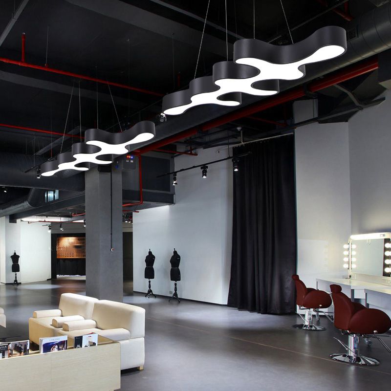 Modern Unique Shape Chandelier Lighting Fixtures Acrylic Island Ceiling Light