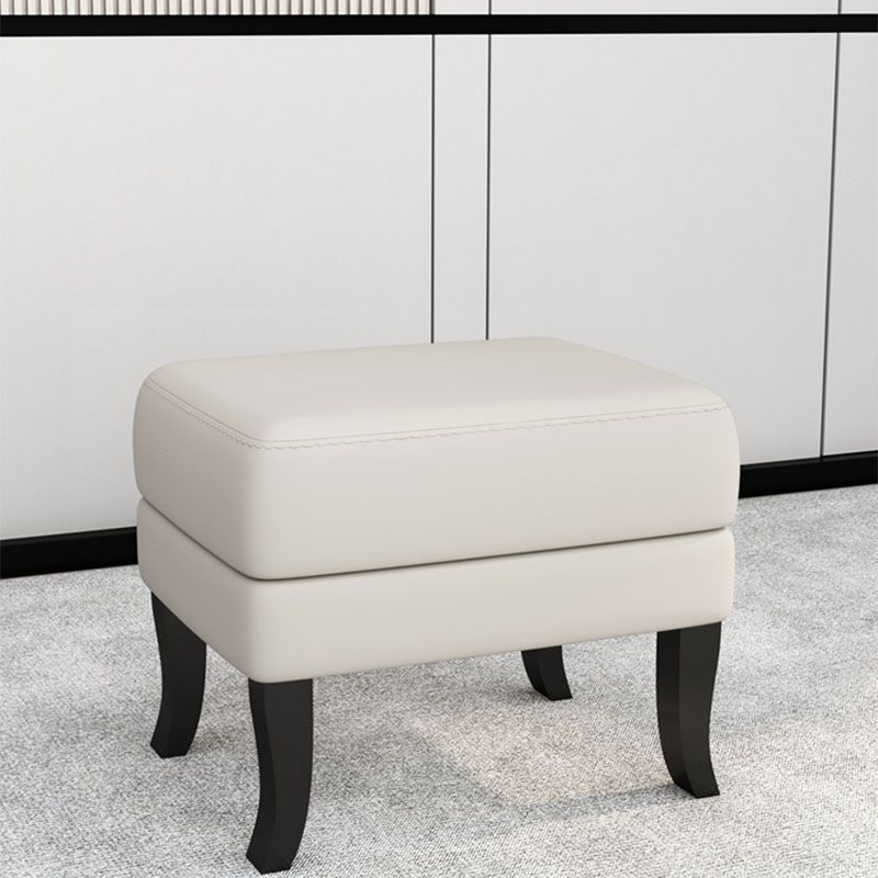 Modernism Storage Ottomans Rectangle Leather Storage Ottomans with Legs