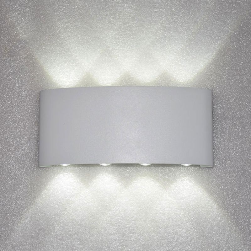 Moderner minimalistischer Stil flach runde Wandleuchten Metallwandlampen für Außenwand