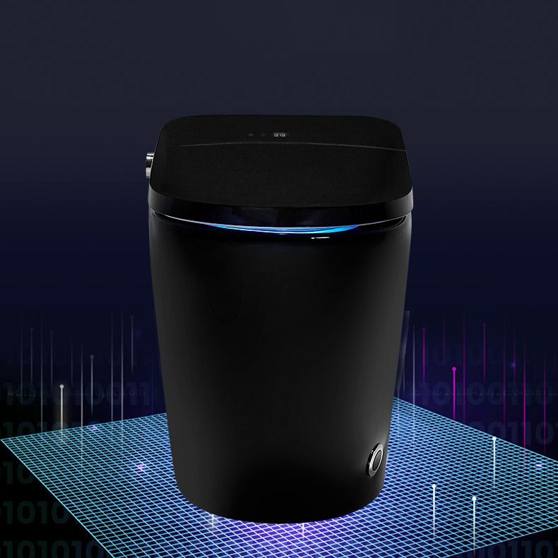 Concealed Tank Toilet Floor Mount Heated Seat One-Piece Toilet with Slow Close Seat