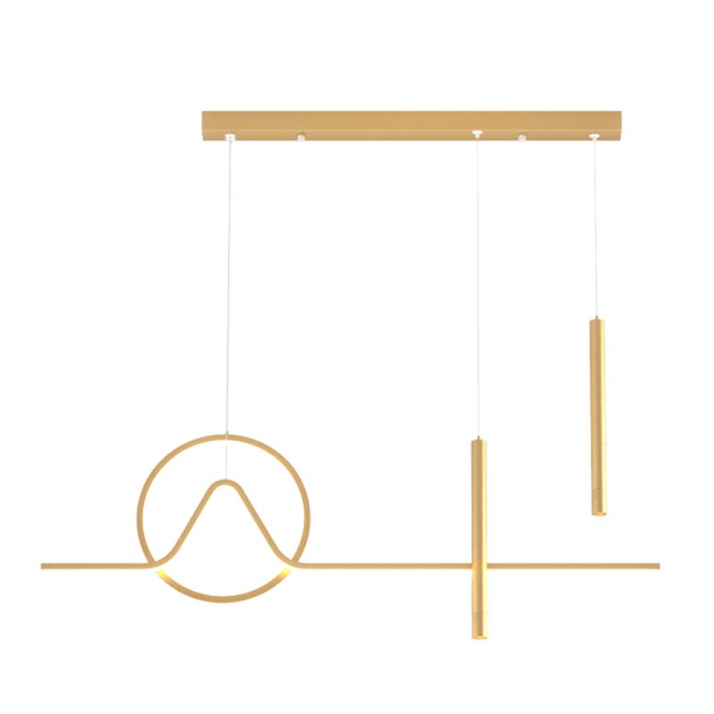 Modern Kitchen Pendant Lights Geometric Island Pendant Lights Metal 4-Light