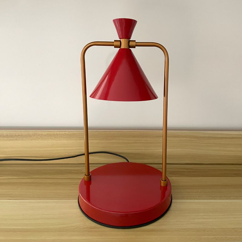 Lámpara de escritorio de metal nórdico, lámpara de mesa de cera fundida para aromaterapia para dormitorio