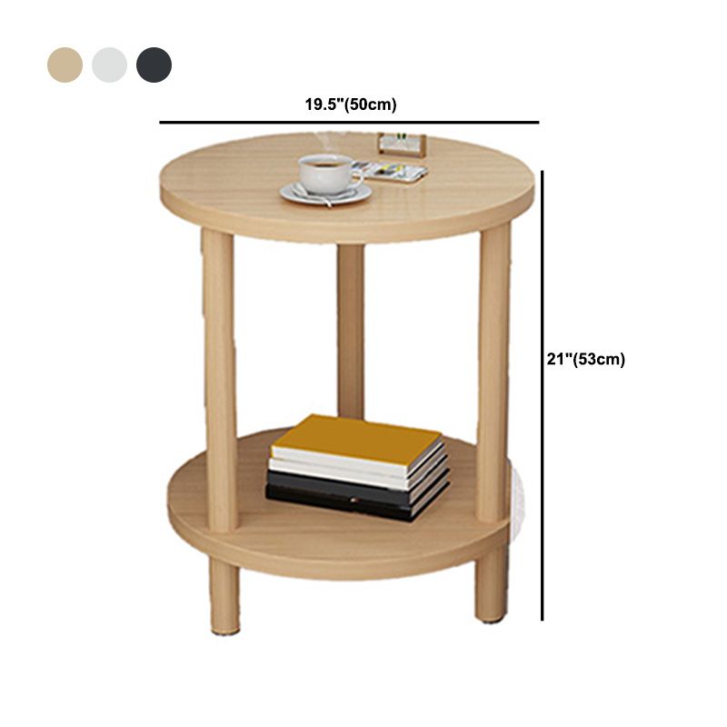 Contemporary Style Side End Table Solid Wood Sofa Side Accent Table