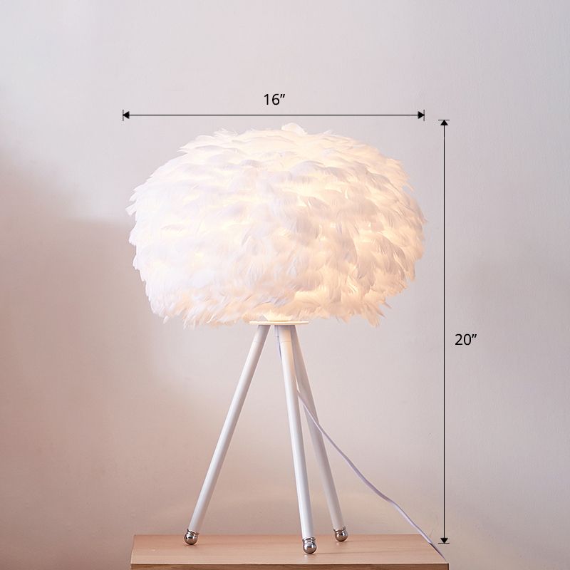 Goose Feather Sphere tafellamp Noordig 1 bol nachtstandlicht met statiefstandaard