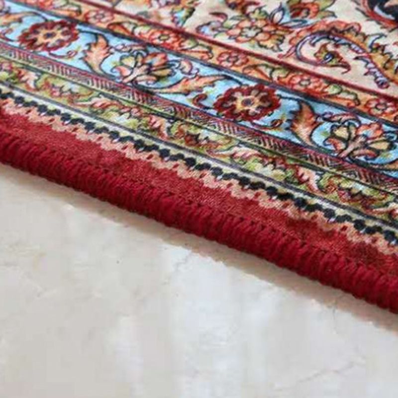 European Area Rug Medallion Print Carpet Polyester Stain Resistant Rug for Home Decor