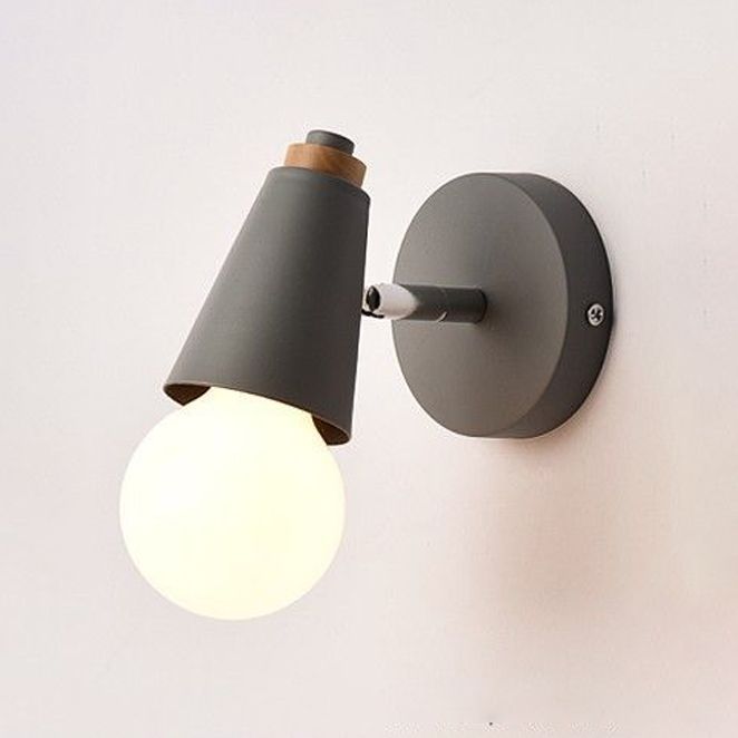 Modern Creative Macaron Wall Lamp Iron Geometric Wall Light for Interior Spaces