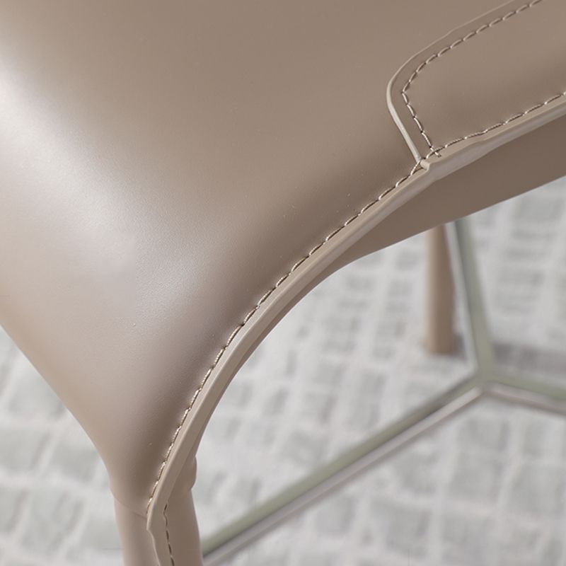 Modern Bar Stool Backrest Leather Counter Stool for Bristol with Metal Legs