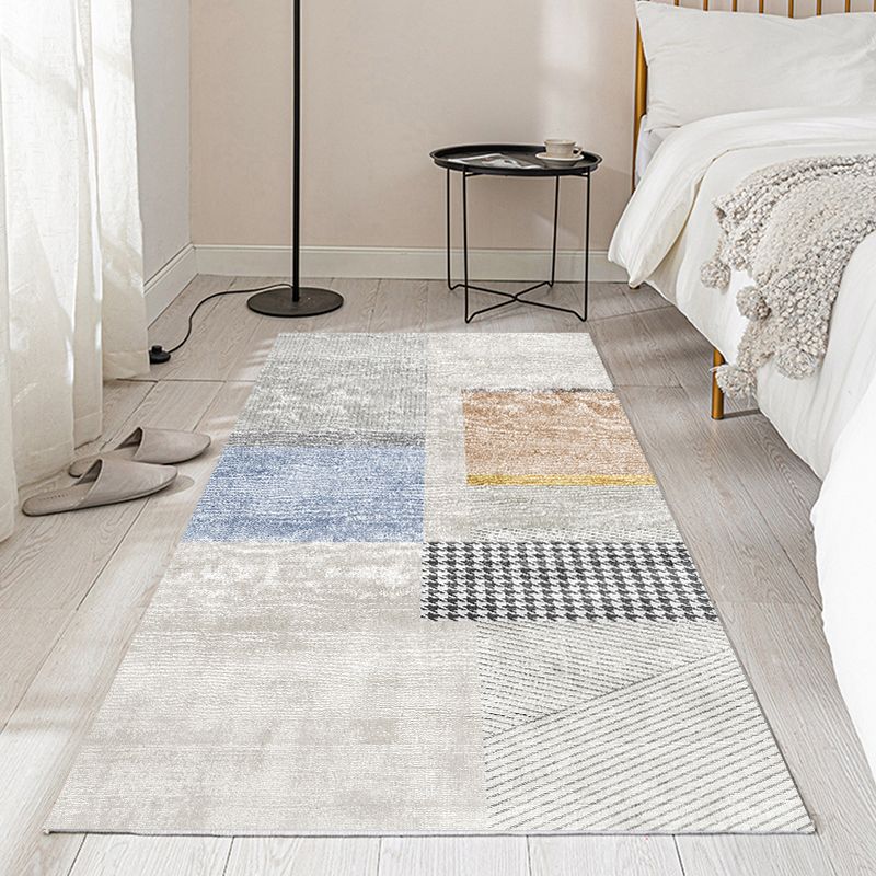 Grijs modern tapijtblending abstract streep binnen tapijt wasbaar tapijt voor woonkamer