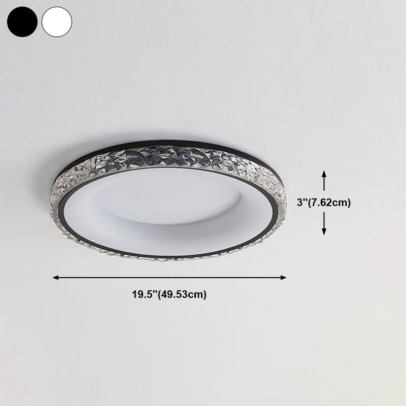Scandinavische ronde plafondlamp LED kristal dichtbij plafondlamp voor slaapkamer