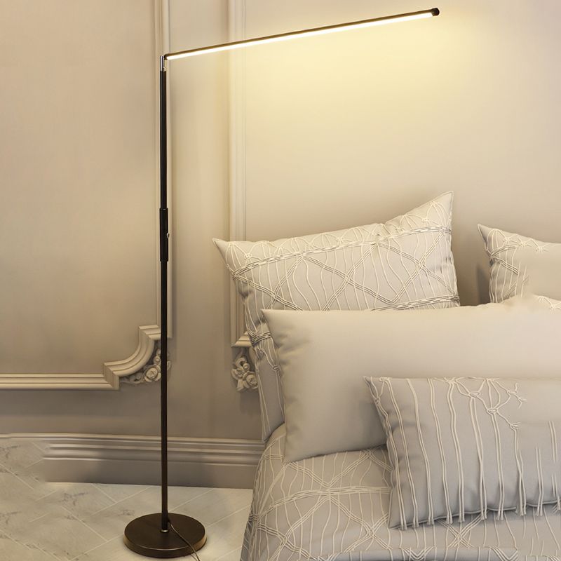Metal Linear Shape Floor Light Modern Single Light Floor Light Fixtures