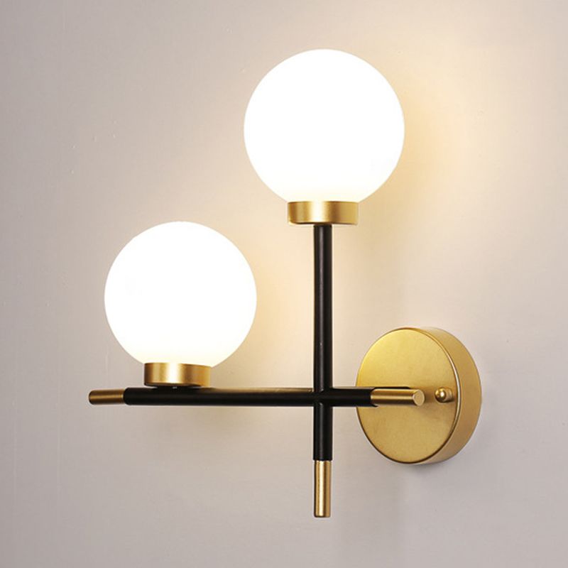 Nordic Style Wall Light Sconces Ball Shape Glass Wall Lamp for Living Room