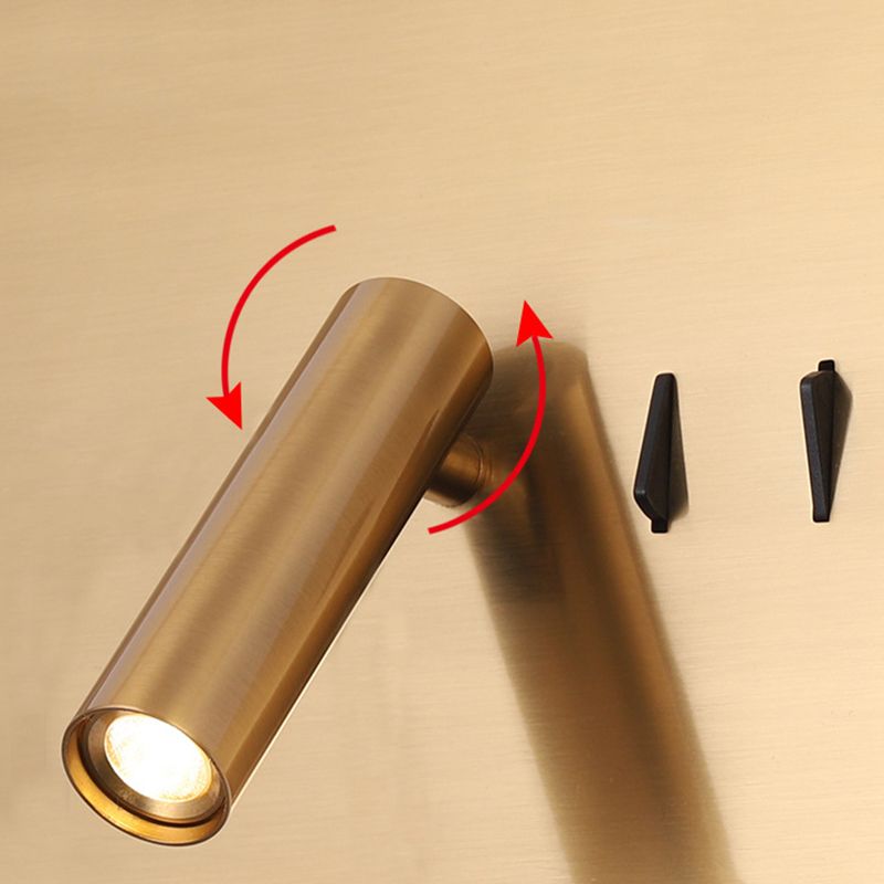 Estilo moderno simplicidad lámpara de lectura led led de lectura rotatable diseño de montaje en la pared con base de metal rectangular