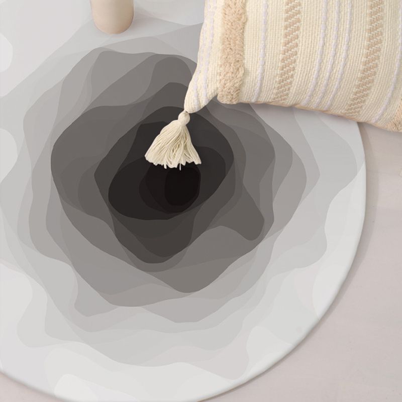 Abstract Round Rug Gradual Change Design Rug Anti-Slip Backing Carpet for Bedroom