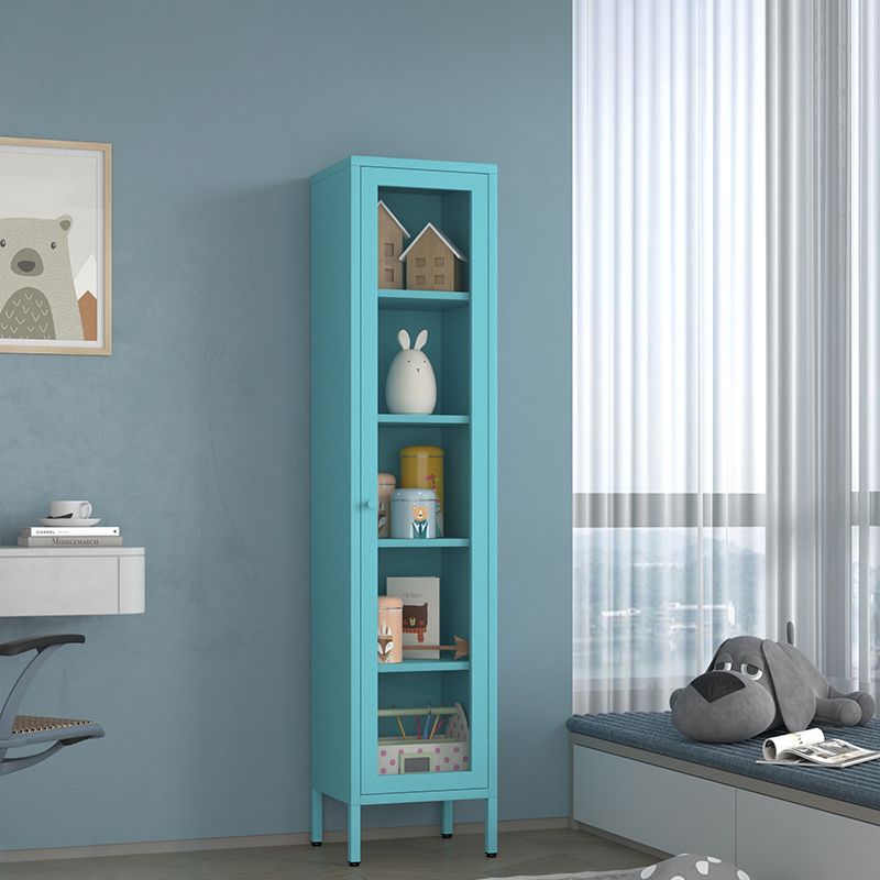 70.87"H Bookshelf Scandinavian Bookcase for Home Office with Door