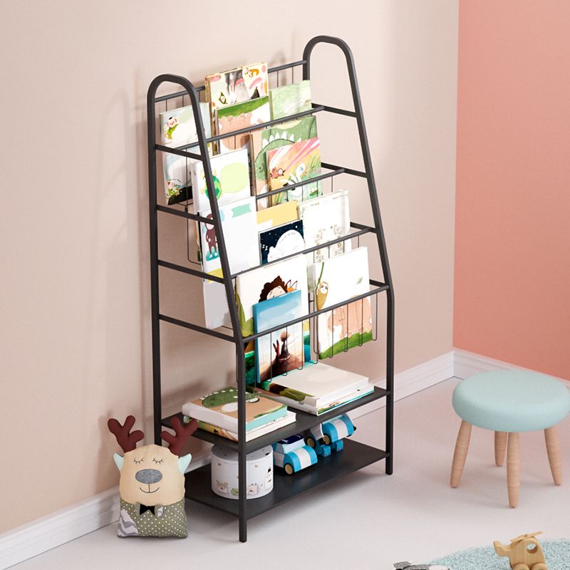 Contemporary Children Shelf Metal 6 Shelves Bookcase for Living Room