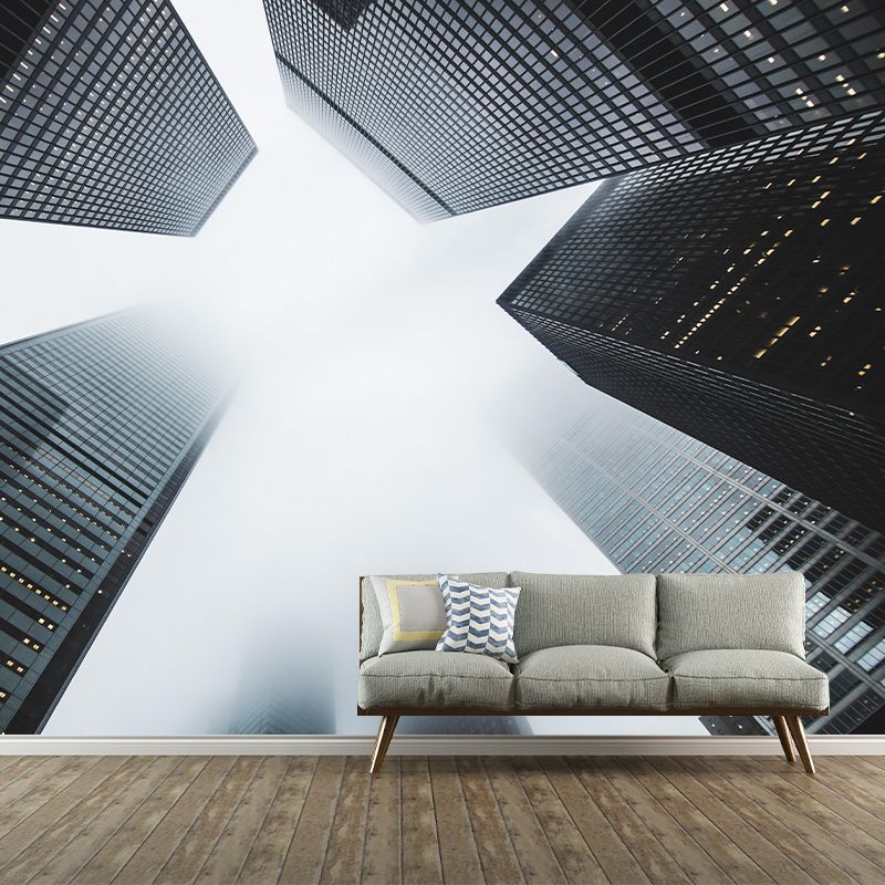 Horizontal Photography Architecture Mural Eco-friendly Wallpaper for Study Room