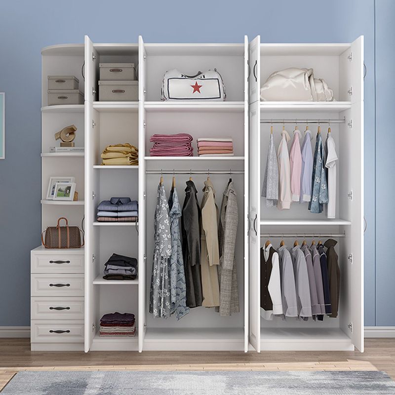 White Colour Wardrobe French Country Wooden Wardrobe Closet for Bedroom