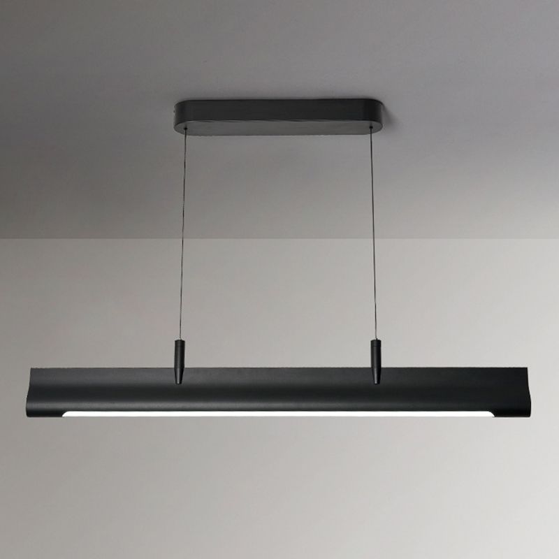 Modern Style Rectangular Shape Island Pendant Metal 1 Light Island Lighting for Bedroom