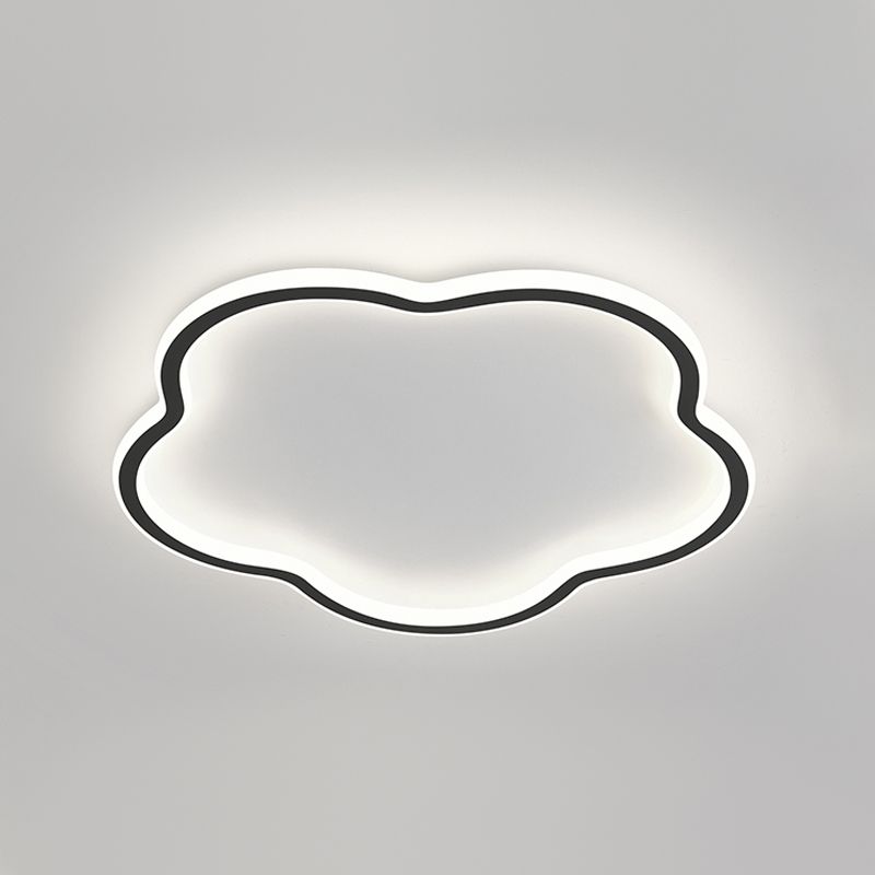 Modern Flower Flush Light Fixtures Metal 1 Light Flush Mount Ceiling Fixture