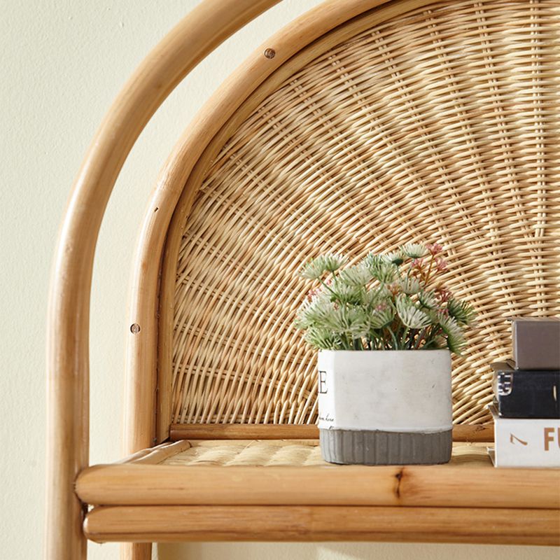 Contemporary Bamboo Bookcase Home Standard Bookshelf in Natural