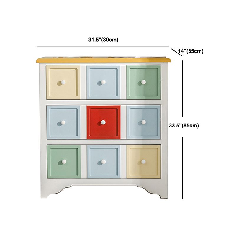 Contemporary 3/4 Drawers Wooden Chest, Rectangle Accent Chest