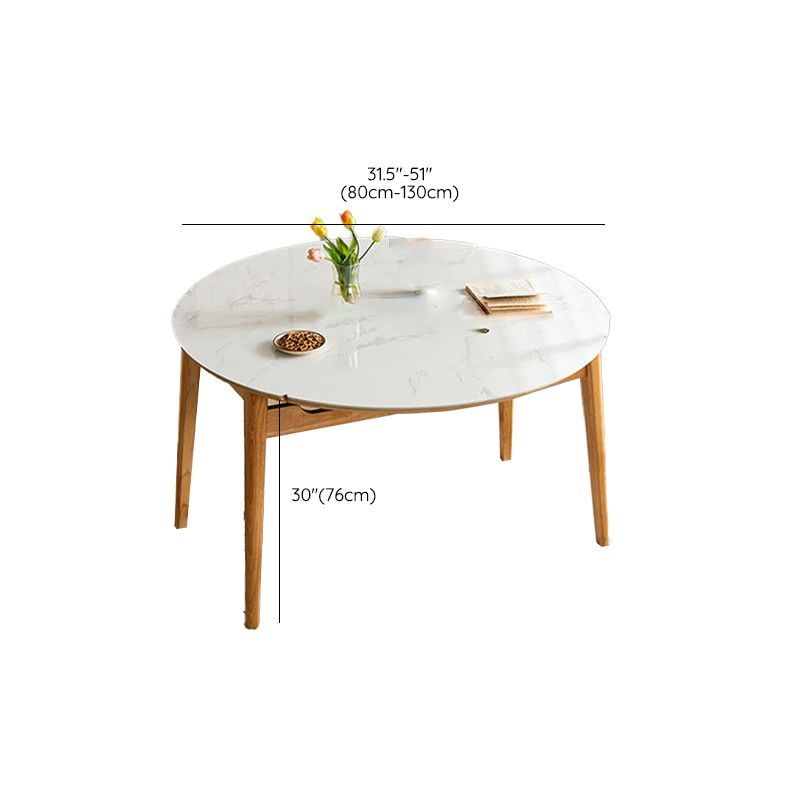 Contemporary Rectangular and Round Easy Folding Dining Table with 4 Foot