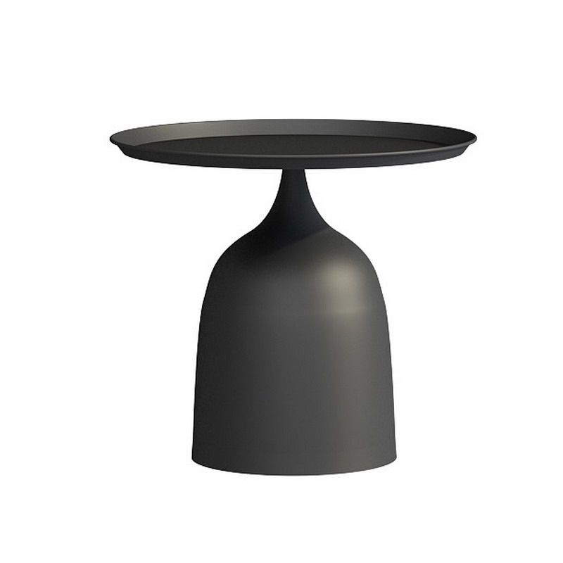 11.8" inch Wide Mid-Century Sofa Side Accent Table Metal Pedestal End Table