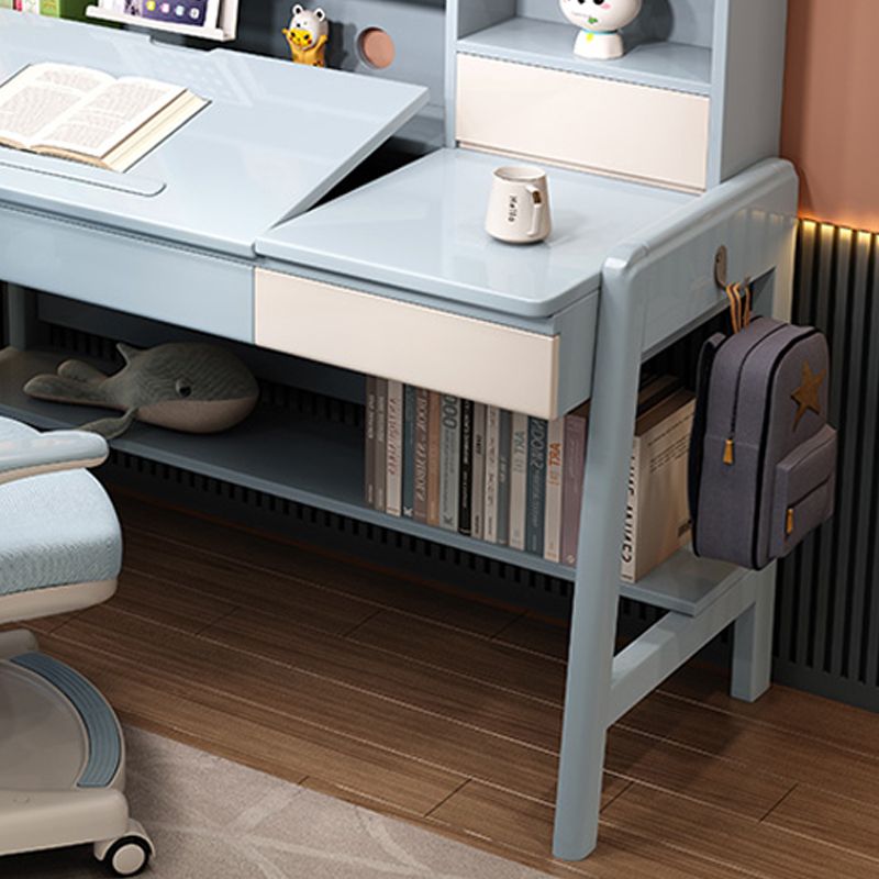 Solid Wood Writing Desk Desk and Chair Set Adjustable Student Desk for Home