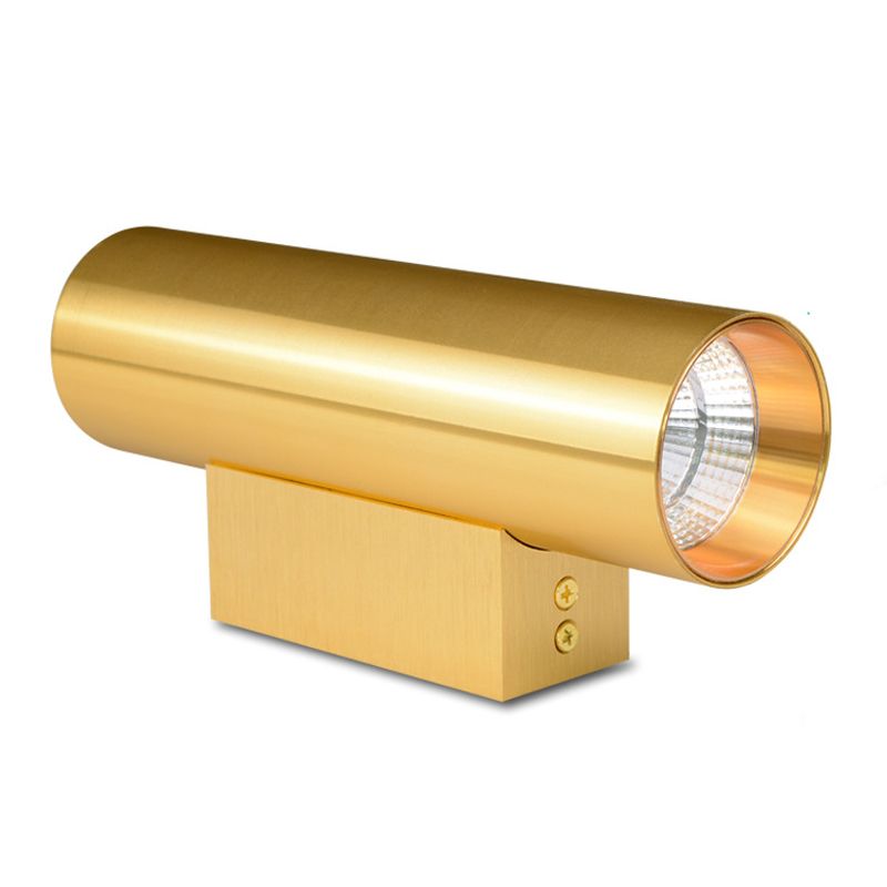 Modern Style Cylinder Wall Light Sconces Metal 2 Lights Wall Washer Sconce