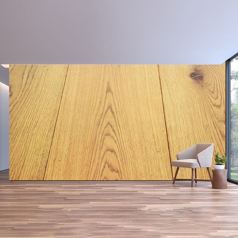 Simple Wood Grain Wall Mural for Sitting Room Removable Wall Decals, Personalized Size