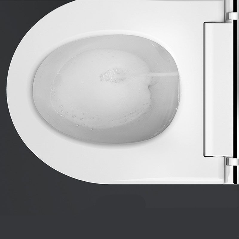 Elongated Toilet Wall Hung 1-Piece Automatic UV Sterilization Toilet with Concealed Tank
