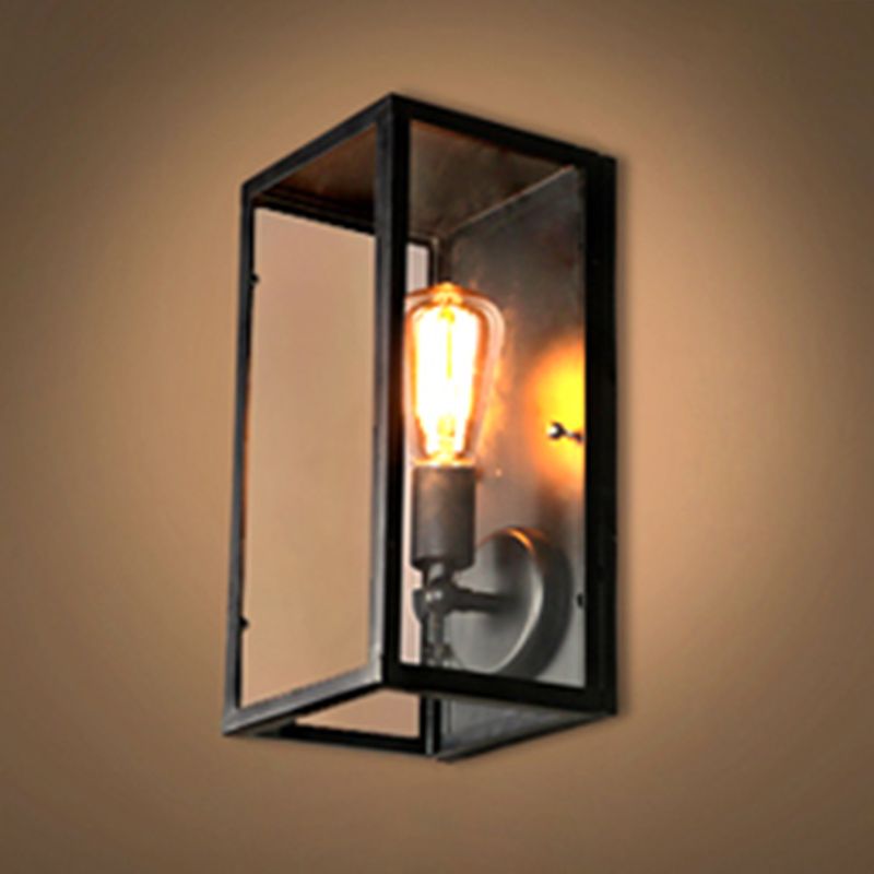 1 Light Wall Mounted Light Fixture Industrial Glass Wall Lights for Corridor