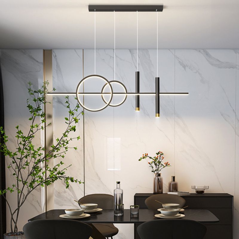 Modern Hanging Ceiling Light 5 Light Island Ceiling Light for Living Room