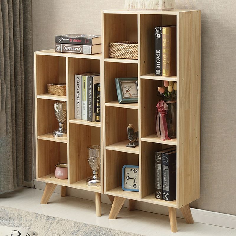 Modern Style Standard Bookcase Wooden Closed Back Bookshelf for Home Office