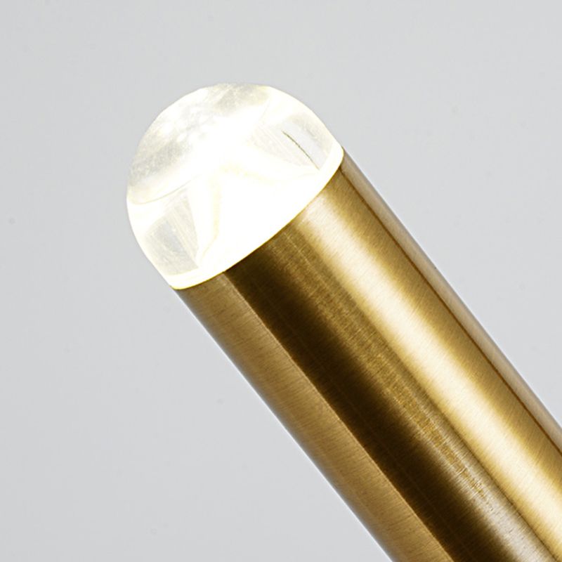 Modern Style Line Shade Hanging Light Metal Multi Light Pendant Lamp for Bedroom