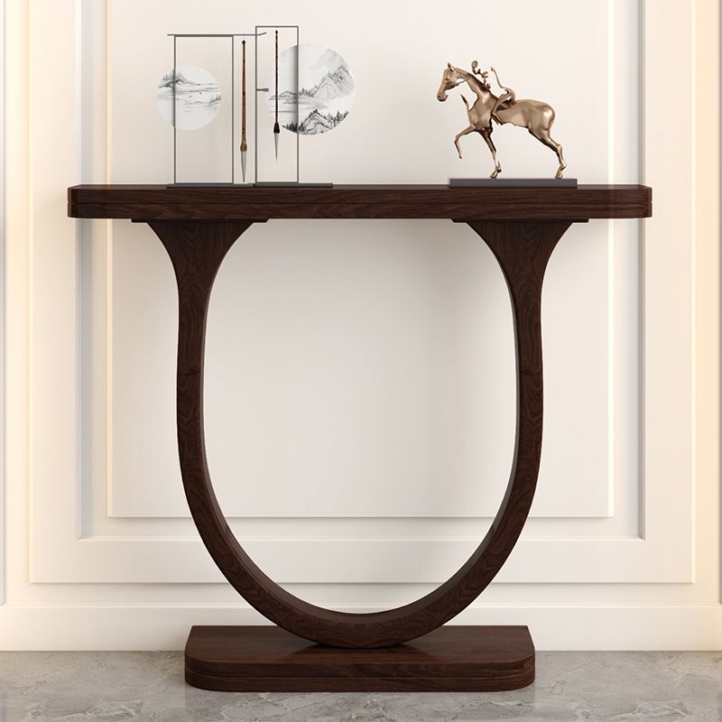 9" Wide Mid-Century Modern Console Table Half Moon Console Sofa Table