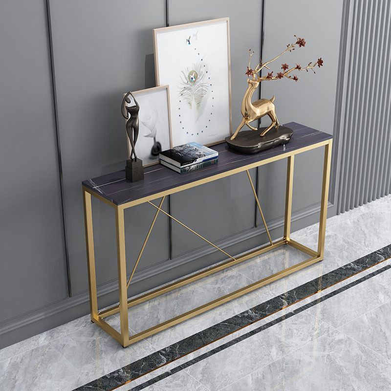 Contemporary Rectangle Console Accent Table Antique Finish Console Sofa Table